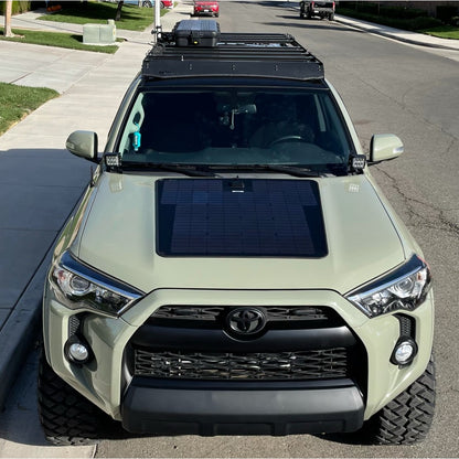 Bonnet Solar Panel -  Toyota Hilux (2015-2025), Toyota Fortuner (2015-2025), Toyota Landcruiser 100 series (1998 - 2007), Toyota 4 Runner (2003 – 2021), Nissan NP300 & D23 Navara (excluding PRO4X models) (2015-Current) 100-Watt