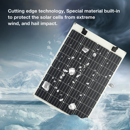Semi-Flexible Solar Panel - RV & Marine (850 x 710) 100-Watt, White