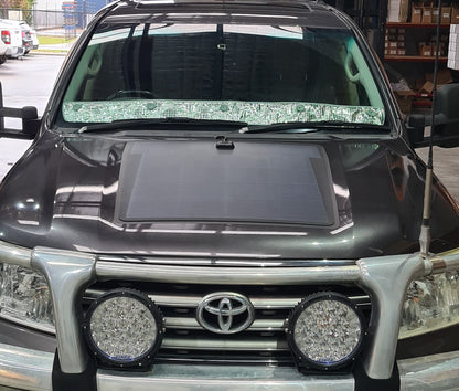 Bonnet Solar Panel - Toyota Landcruiser 60 & 200 Series - 100-Watt