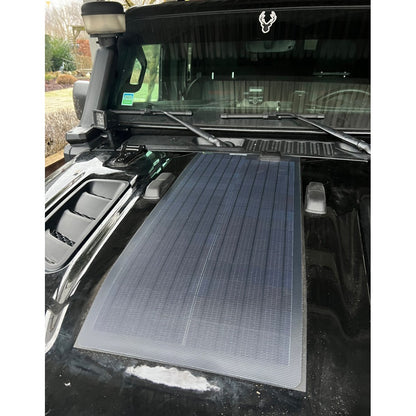 Bonnet Solar Panel - Jeep Rubicon Wrangler JL and Gladiator JT - 50-Watt