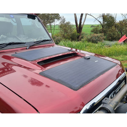 Bonnet Solar Panel - Toyota Landcruiser 70 Series (VDJ76) 85-Watt (50W & 35W)