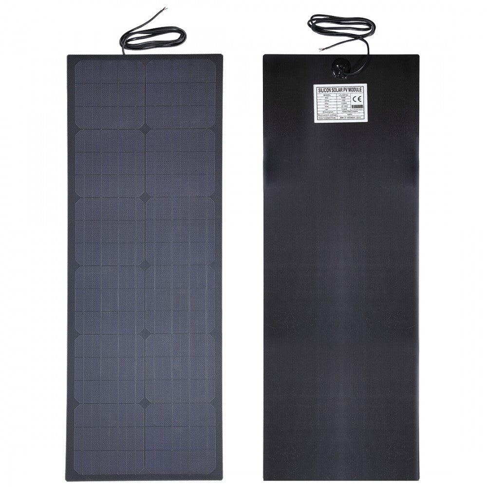 Semi-Flexible Solar Panel - Kimberley Kamper & Combi Camper (1000mm x 350mm) 55-Watt (Connections under panel)