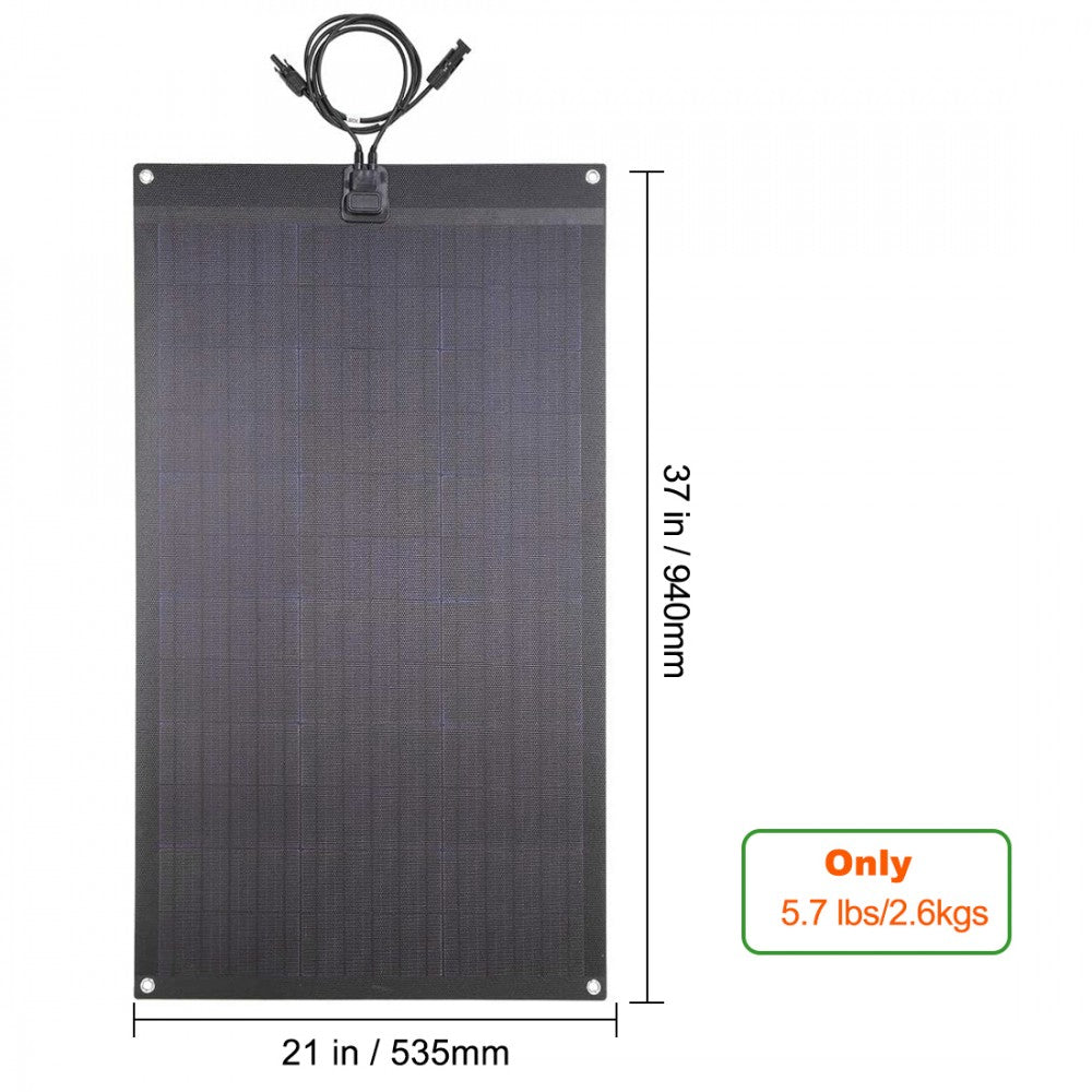 Semi-Flexible Solar Panel (940mm x 535mm) 80-Watt
