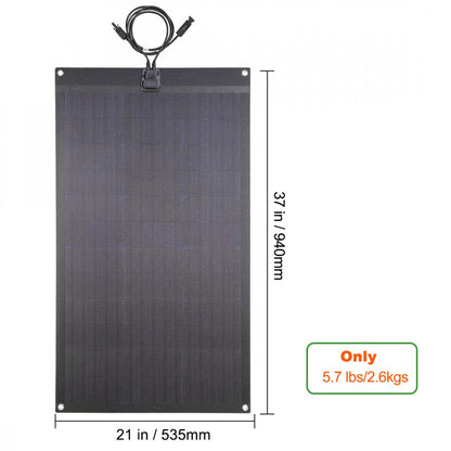 Semi-Flexible Solar Panel (940mm x 535mm) 80-Watt